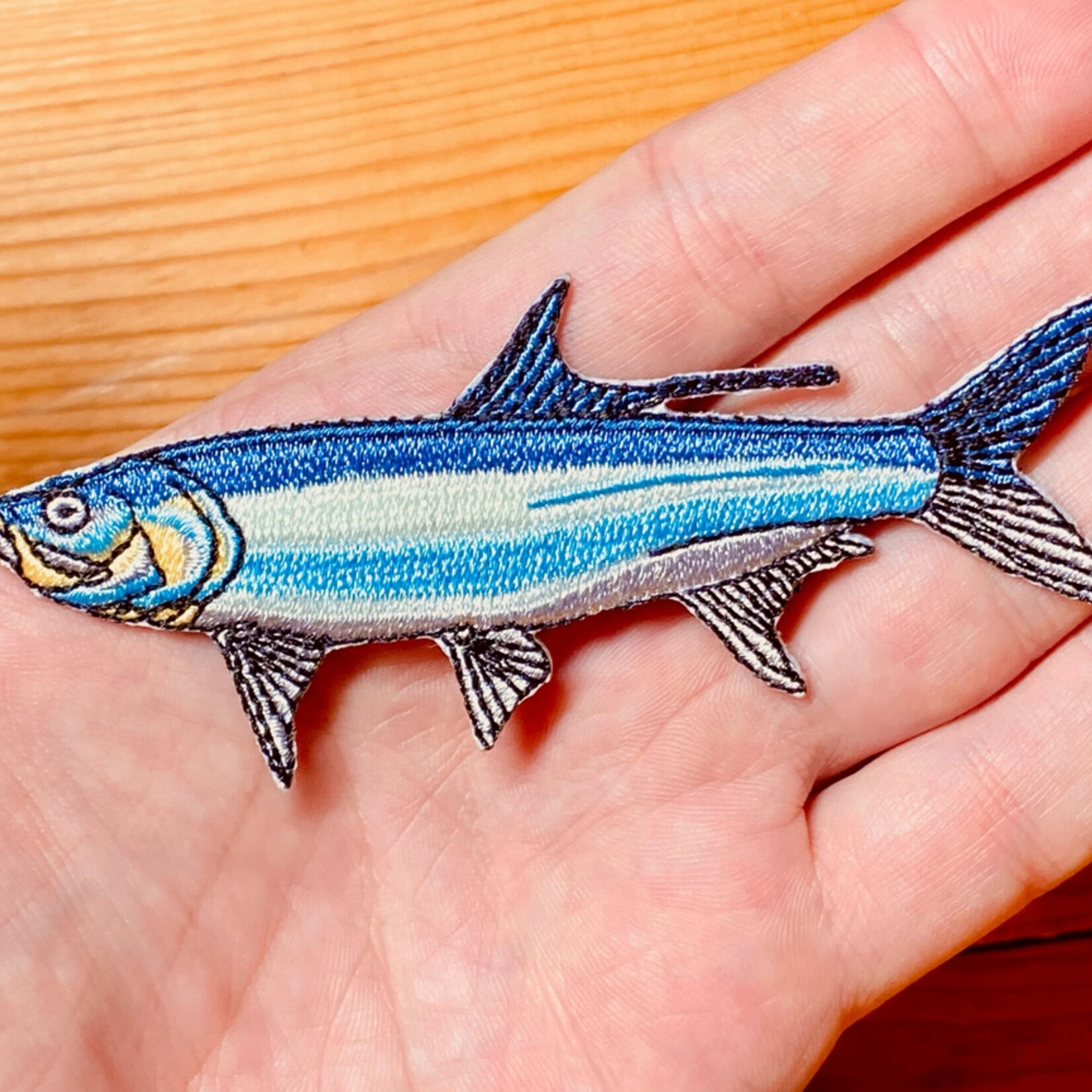 "Tarpon" Iron on Patch (4" x 2")