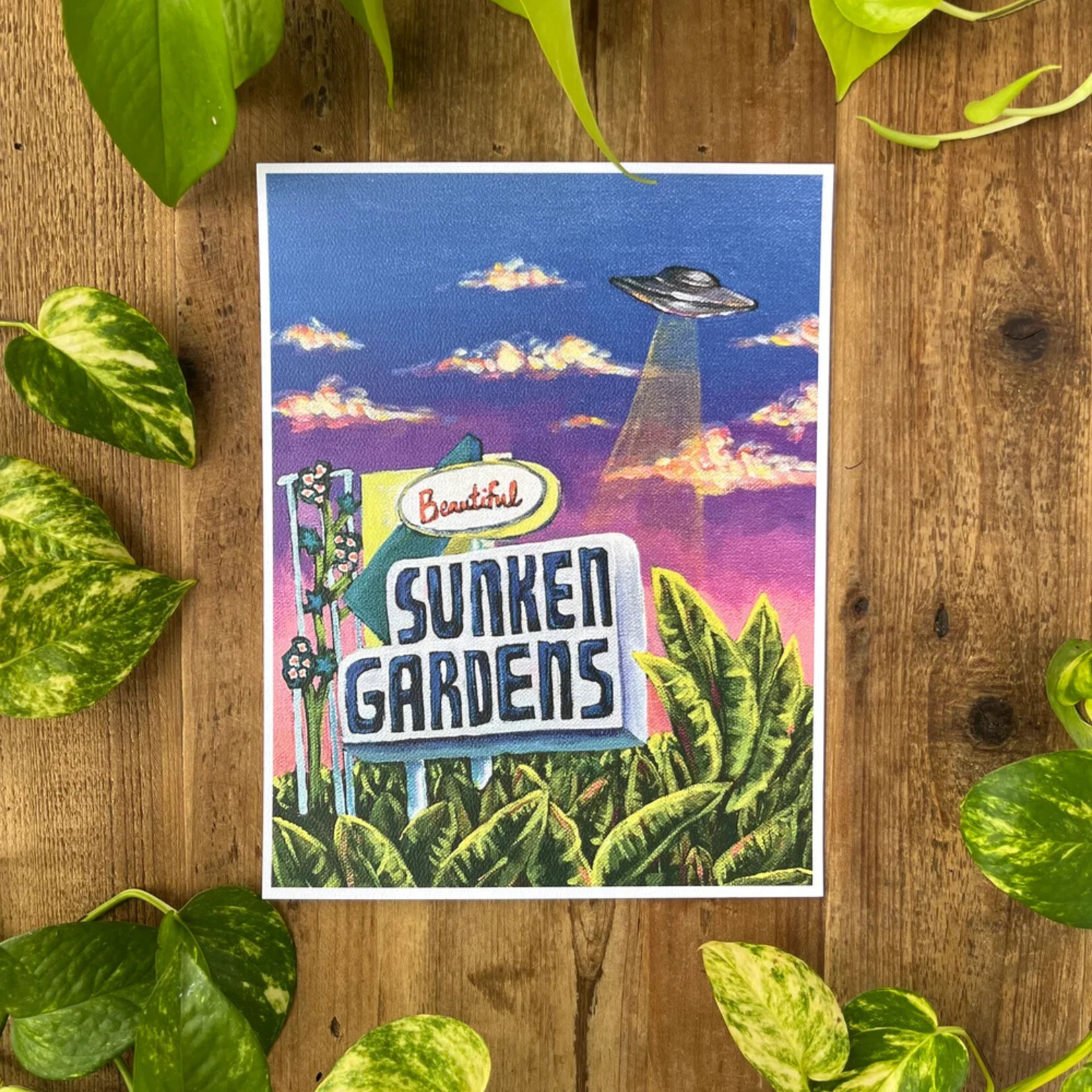 Kayla Heintz Kayla Heintz's “Sunken Gardens UFO Sighting”  8" x 10" Art Print