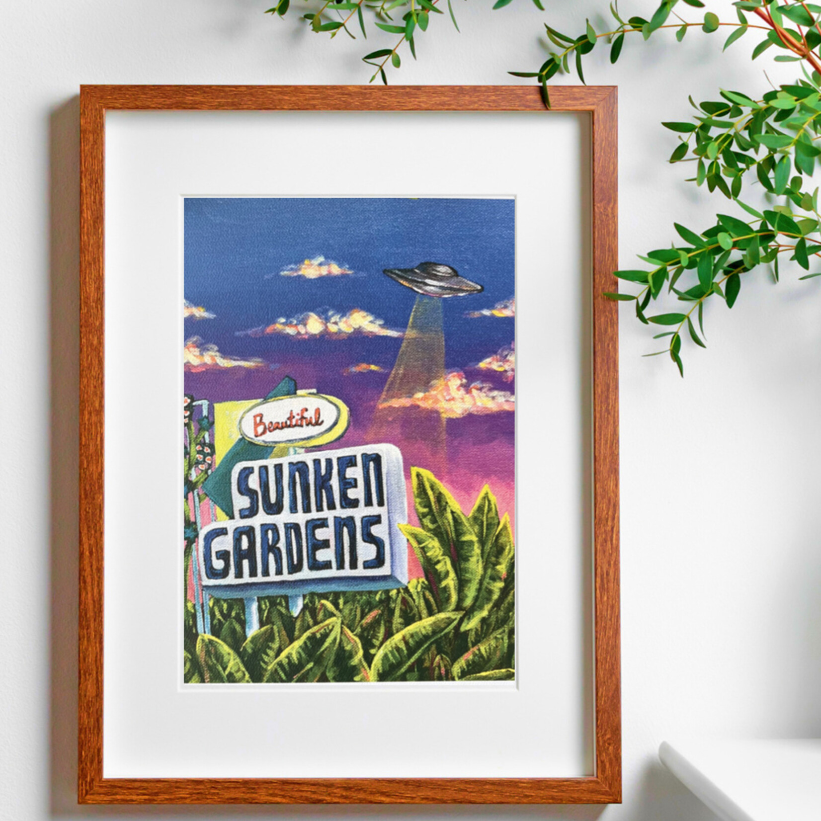 Kayla Heintz Kayla Heintz's “Sunken Gardens UFO Sighting”  8" x 10" Art Print
