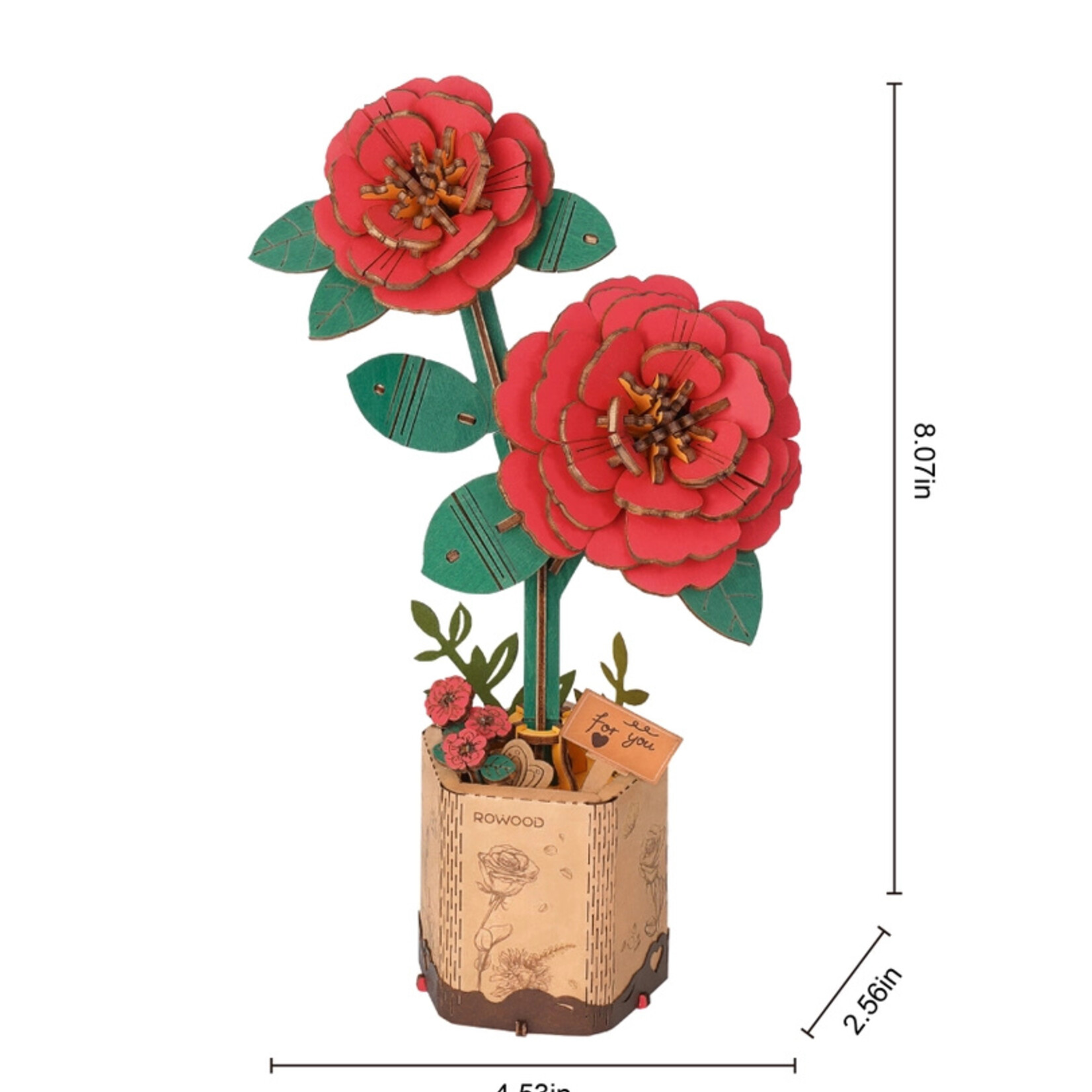 "Red Camellia" 3D Puzzle