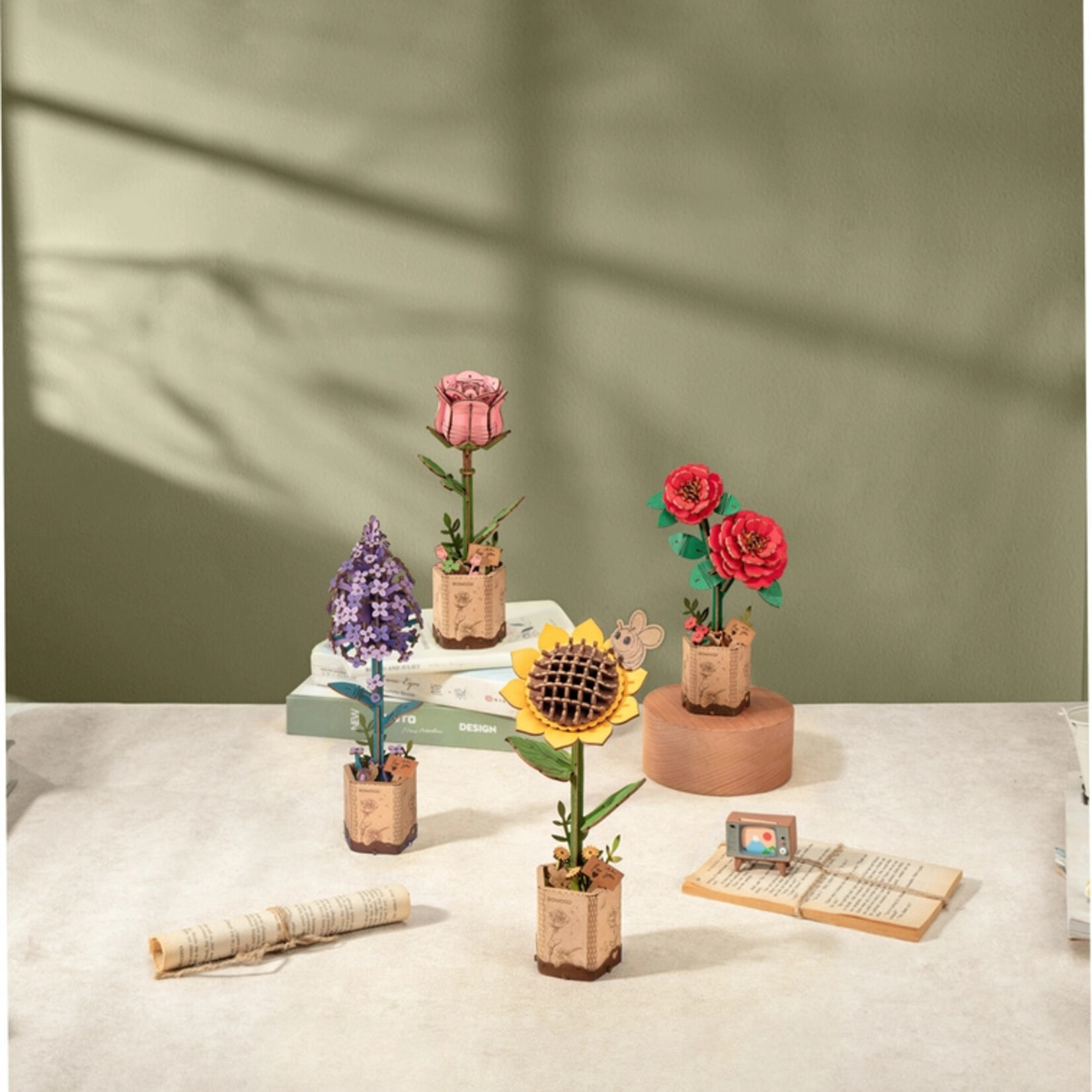 "Red Camellia" 3D Puzzle