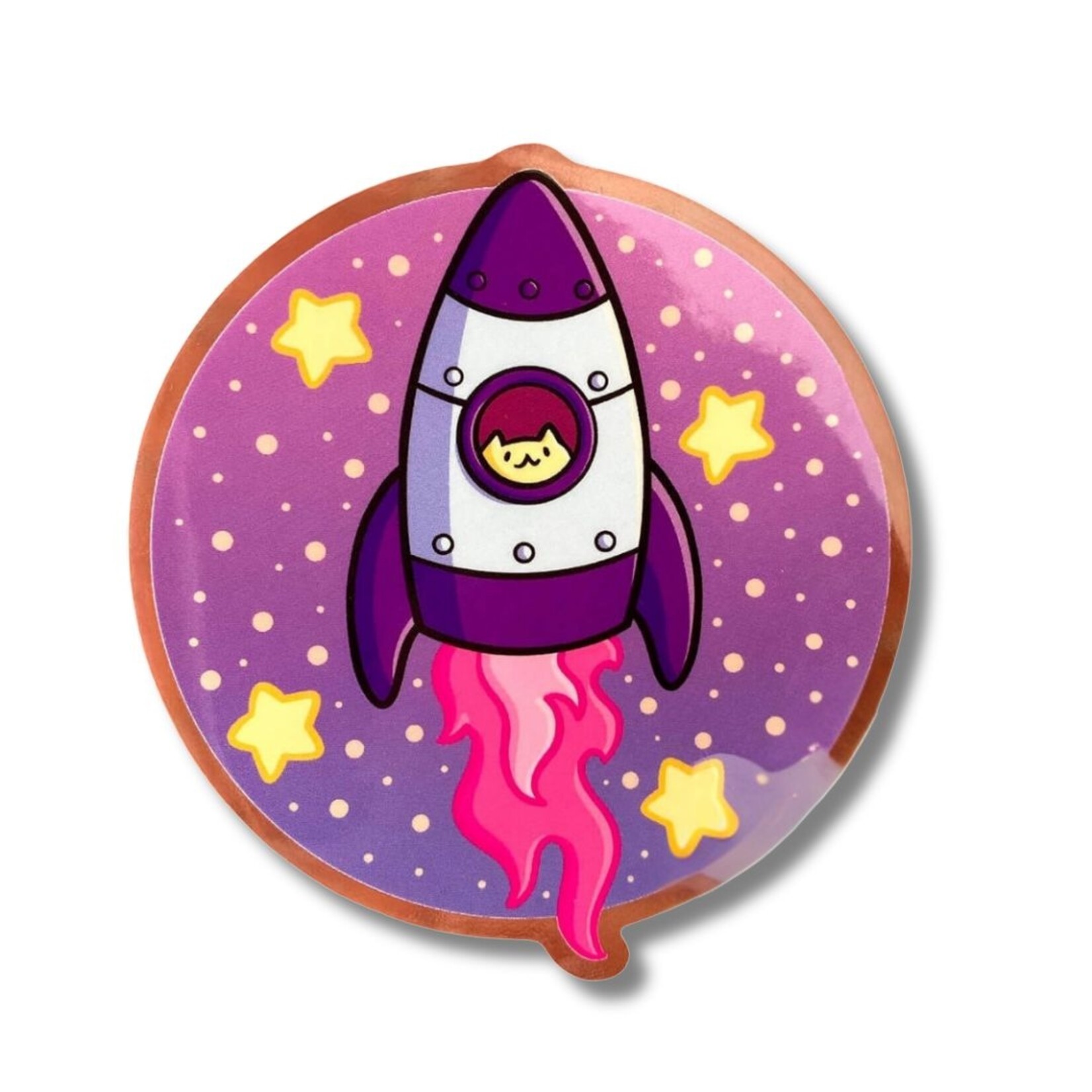 NA Spaceship Cat Sticker (3")