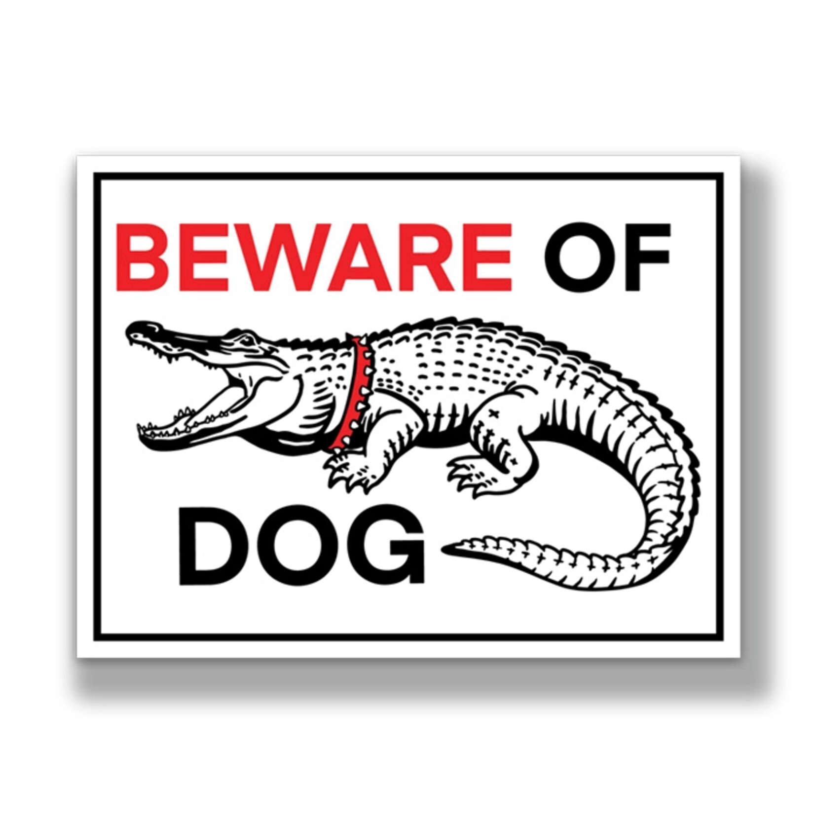 Beware of Dog Sticker (4" x 3")