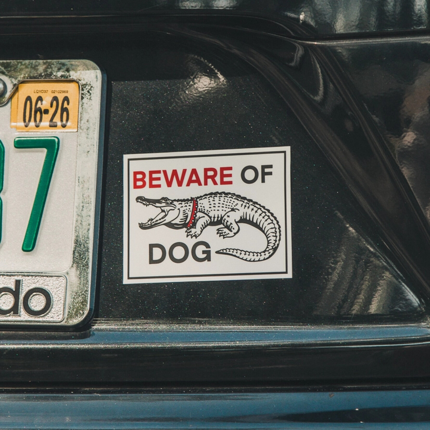 Beware of Dog Sticker (4" x 3")