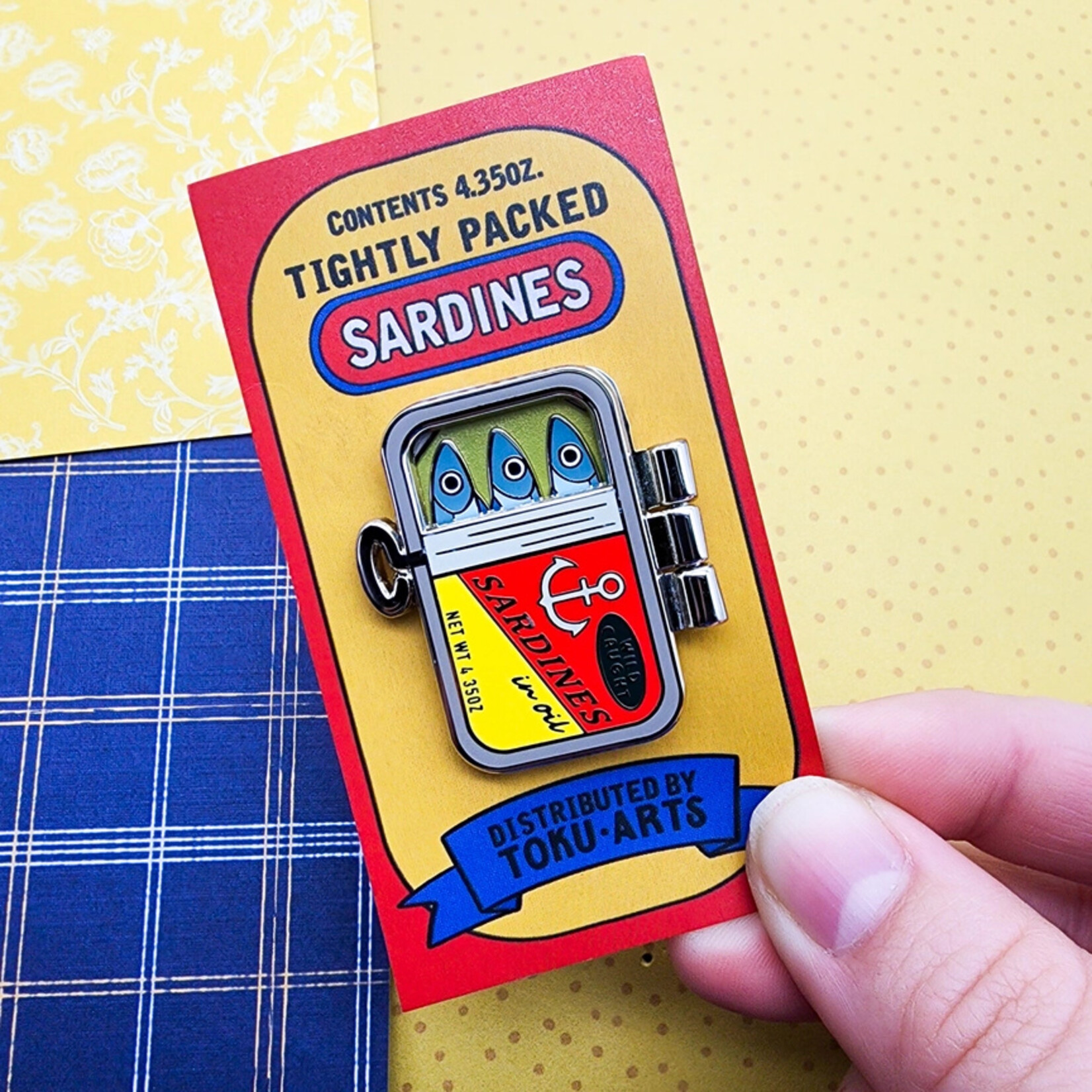 Packed Sardines Enamel Pin