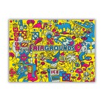 Baghead Chad Mize "Entrance Doodle Wall" 5" x 7" Post Art