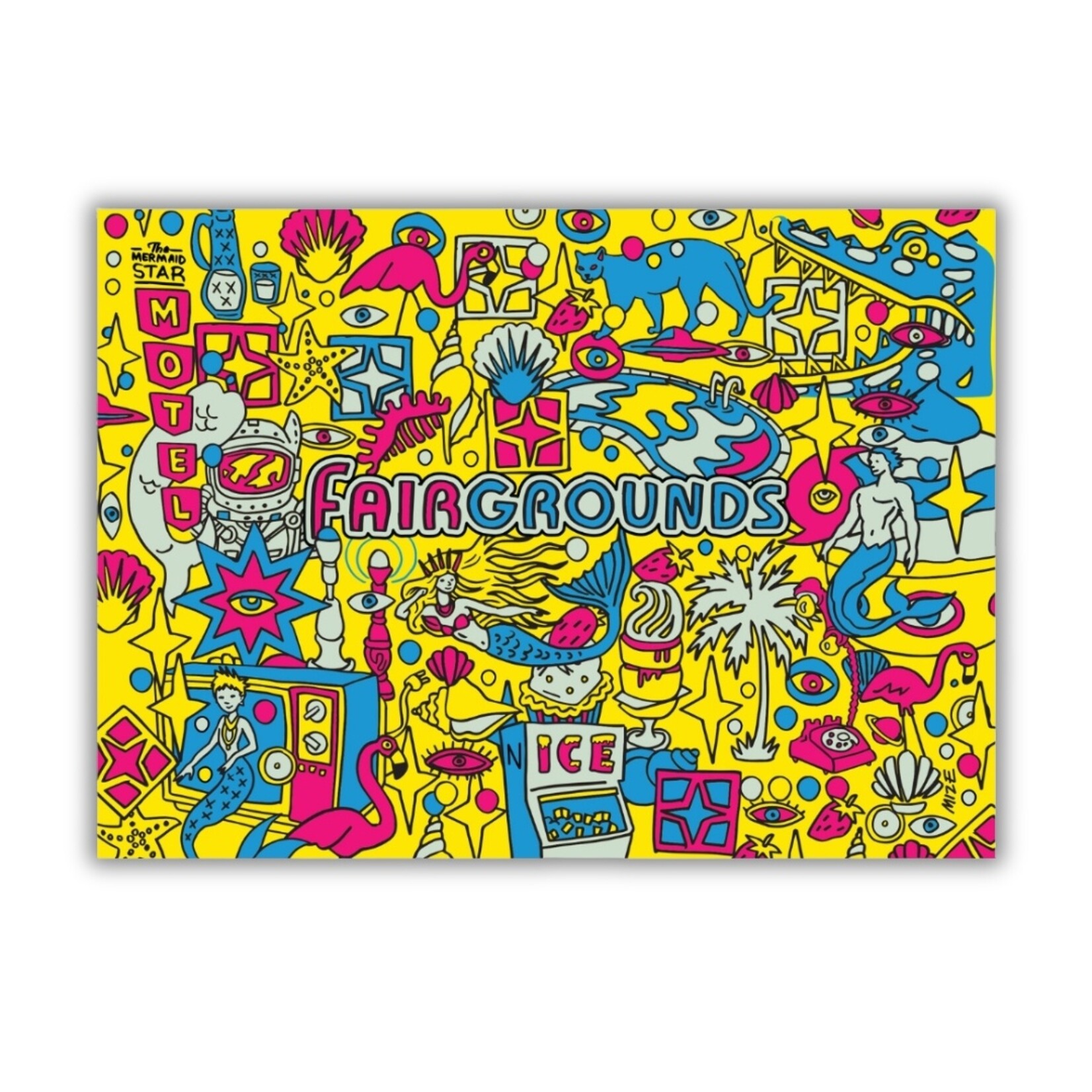 Baghead Chad Mize "Entrance Doodle Wall" 5" x 7" PostArt