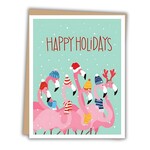 Flamingos Holiday Card