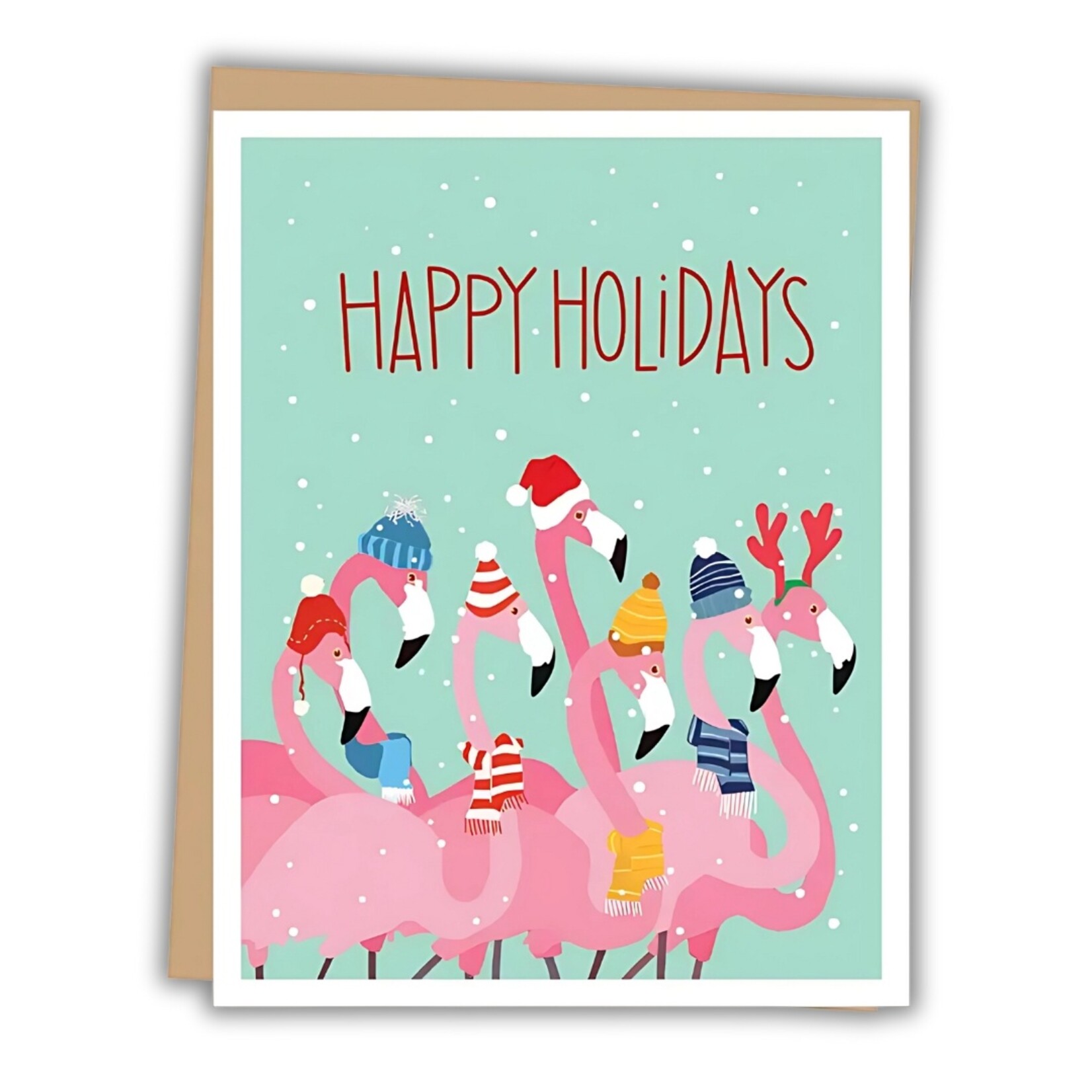 Flamingos Holiday Card