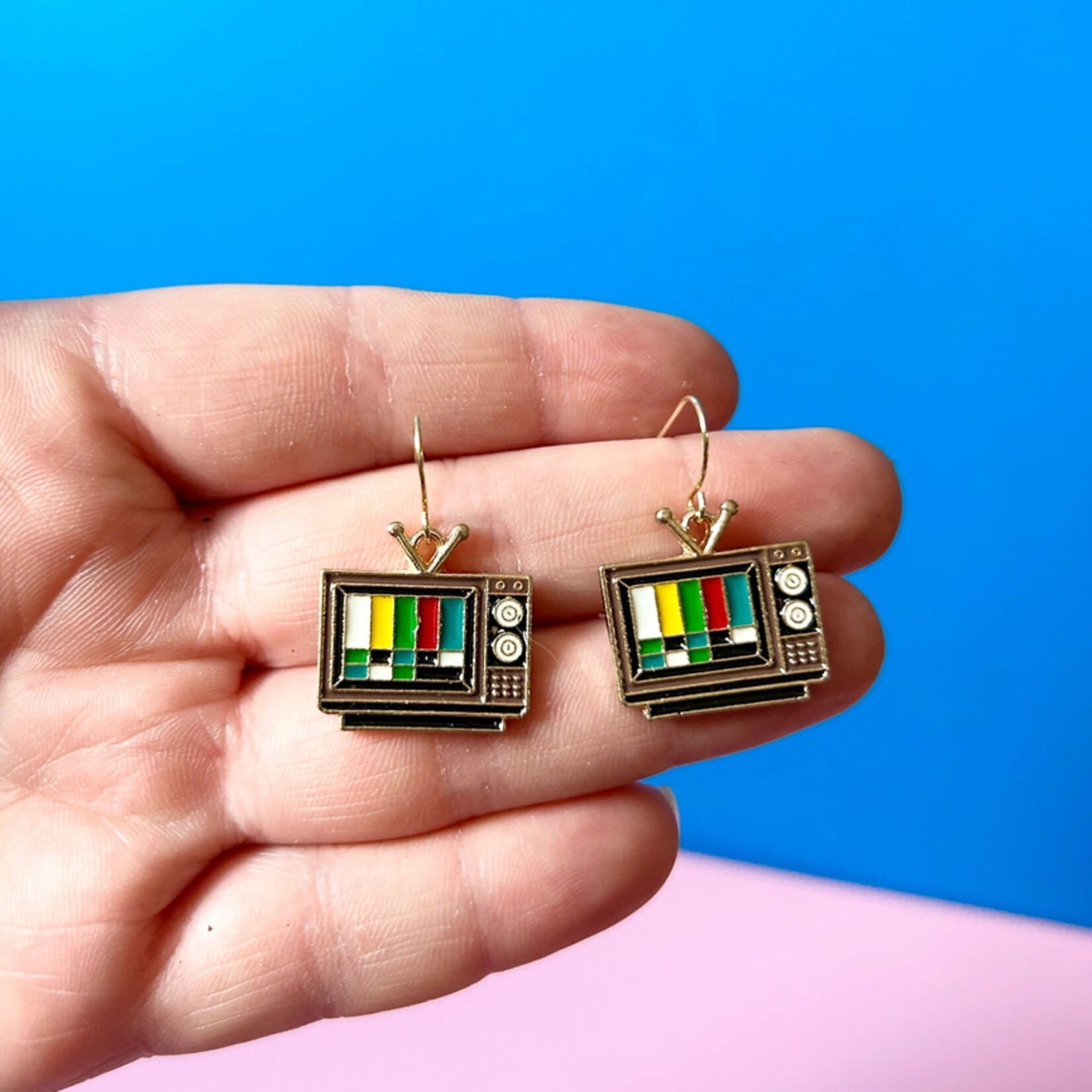 Retro TV Earrings