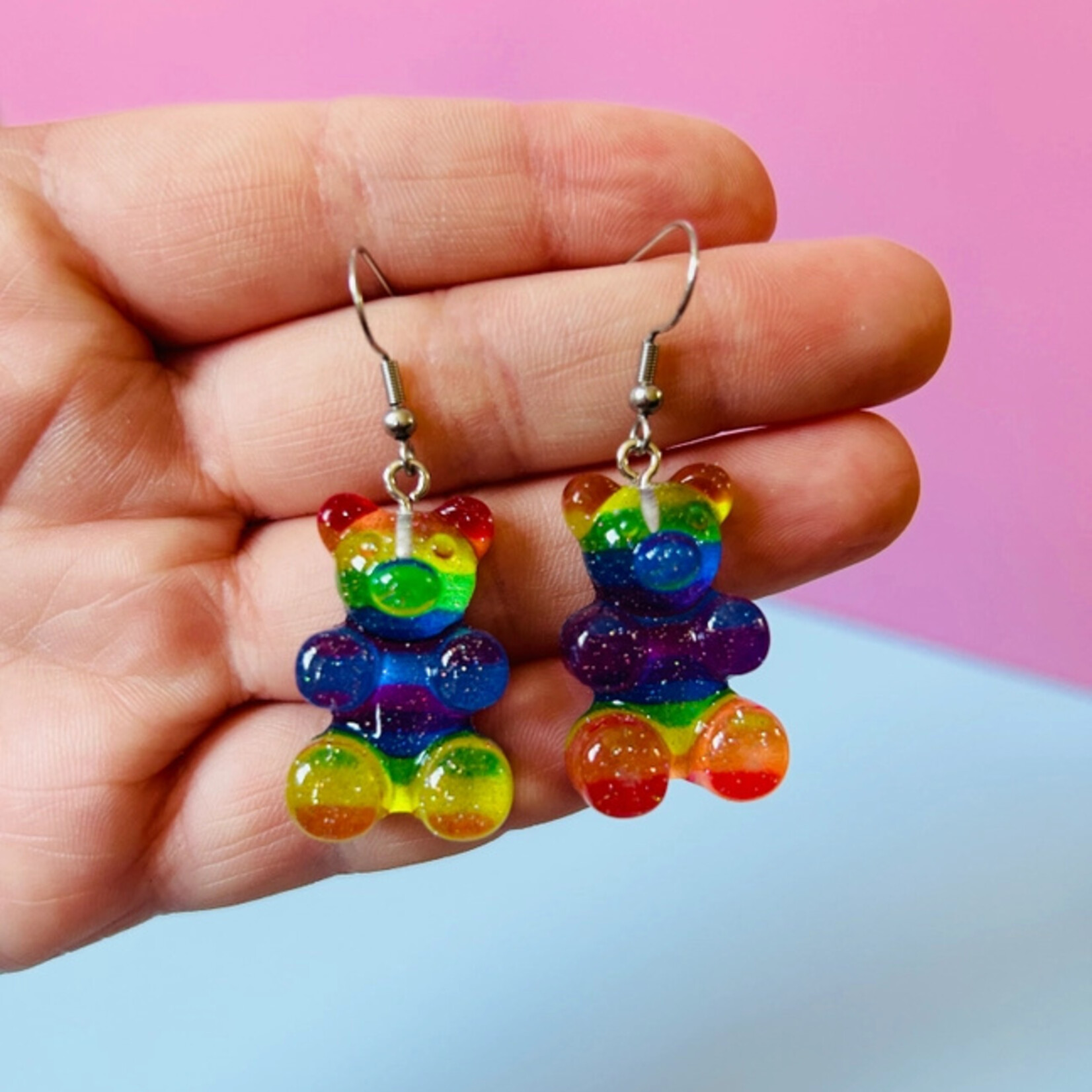 Rainbow Gummy Bear Earrings