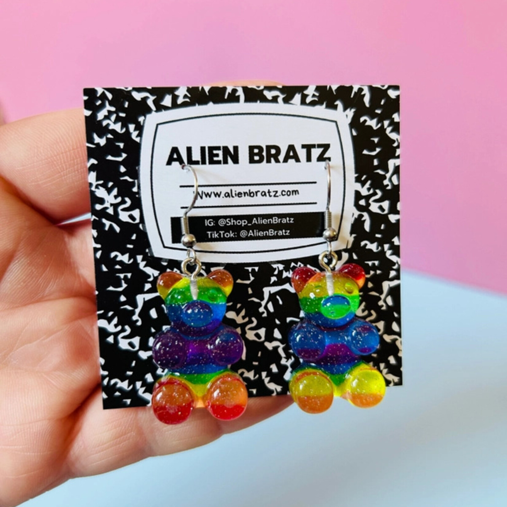 Rainbow Gummy Bear Earrings