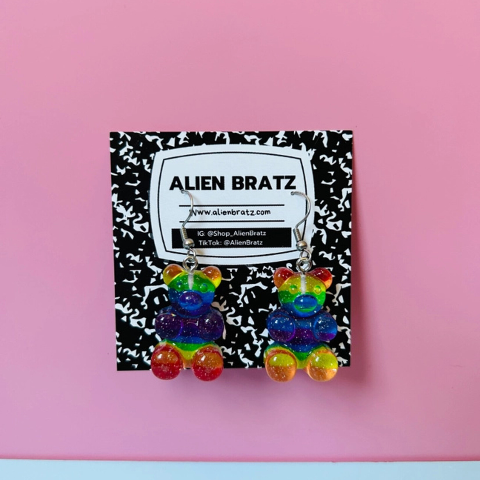 Rainbow Gummy Bear Earrings