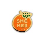 Orange Pronoun Pins
