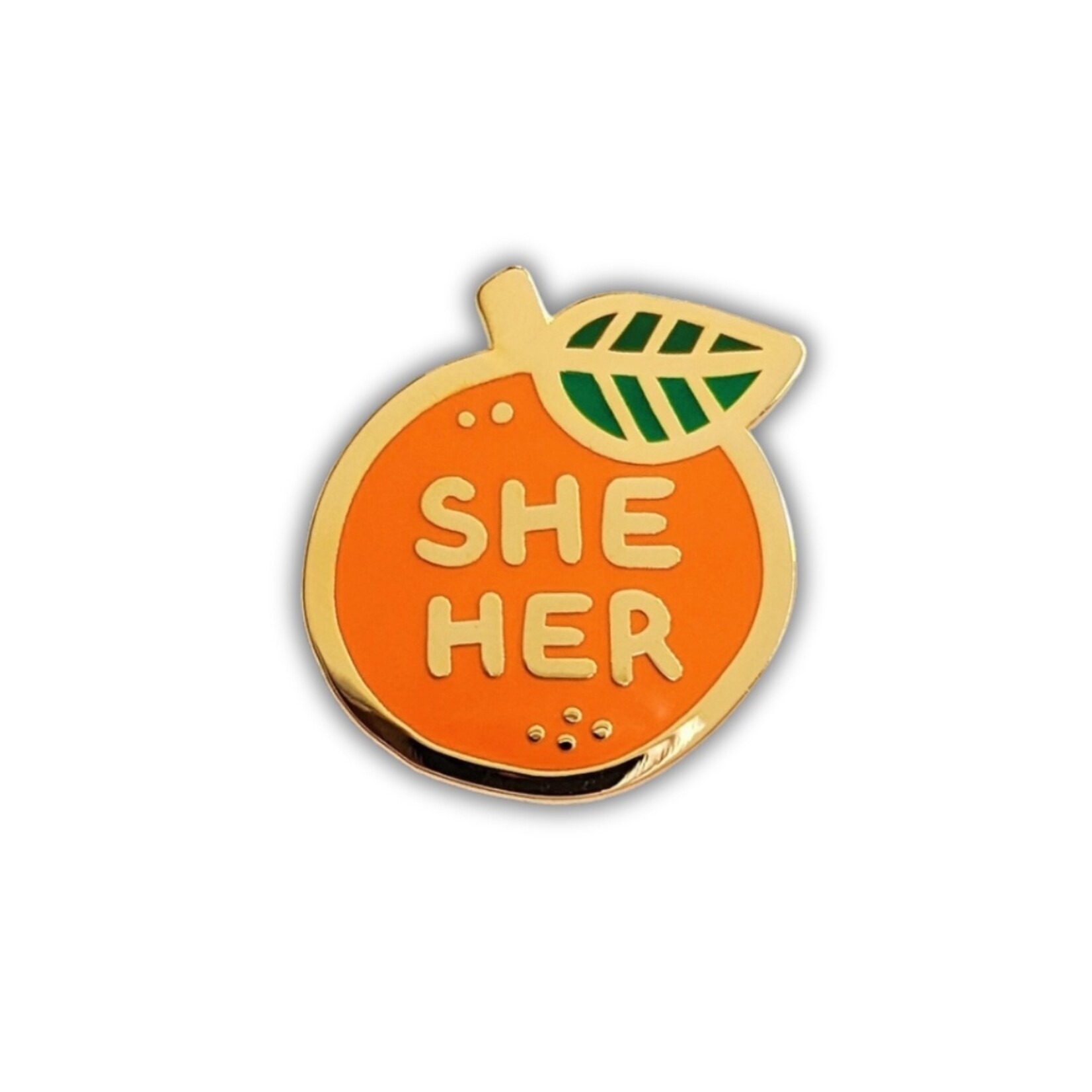 Orange Pronoun Pins