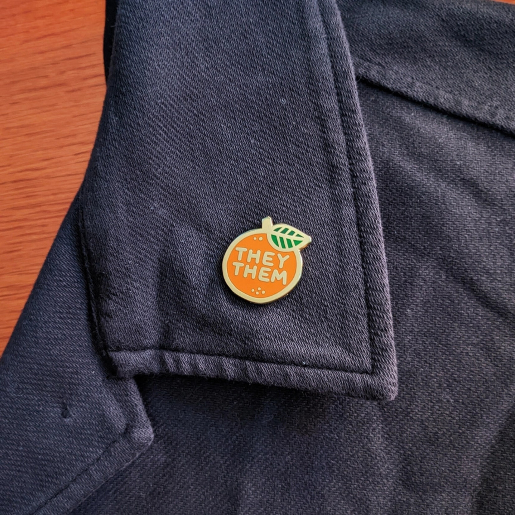 Orange Pronoun Pins