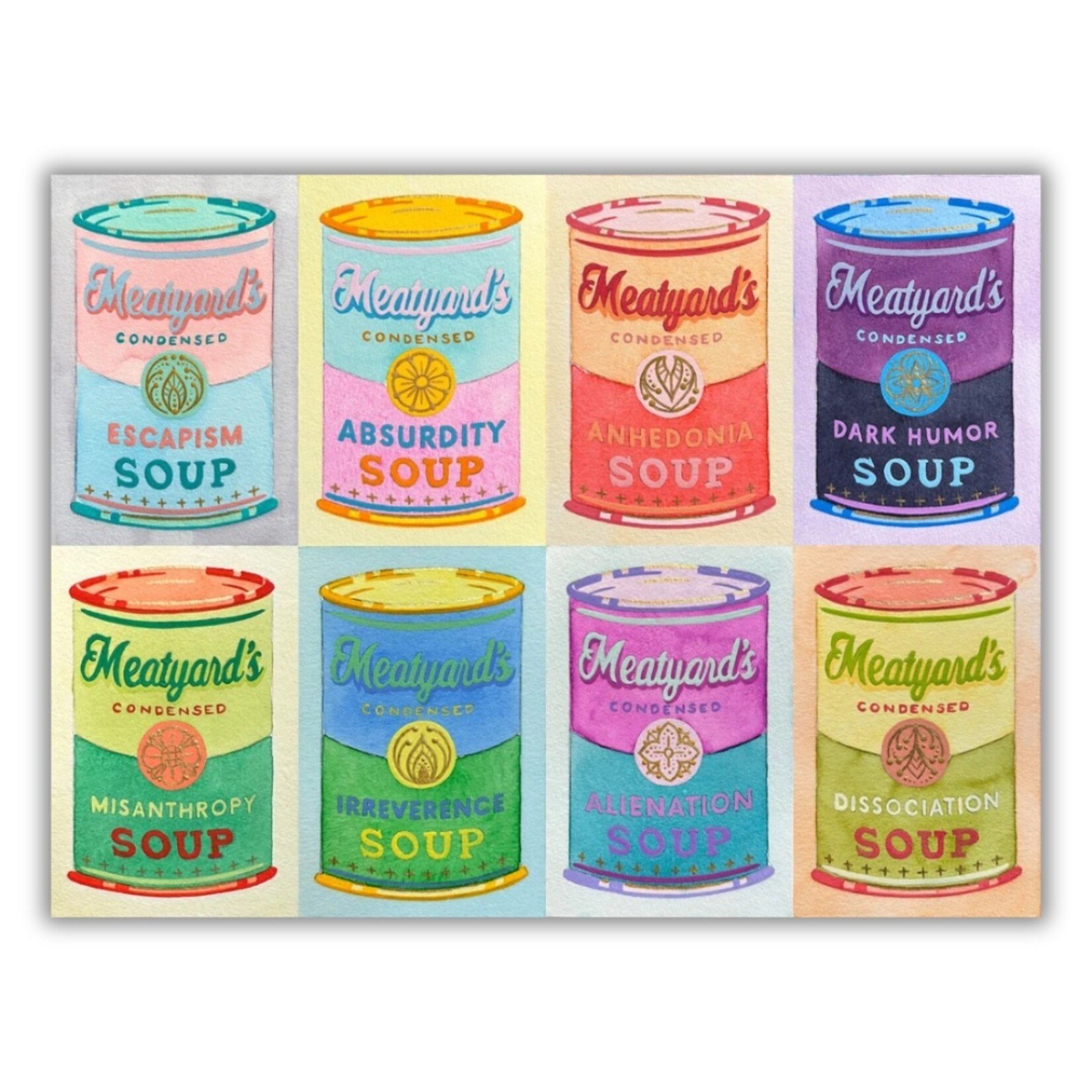 Rhys Meatyard Rhys Meatyard's "Apocalyptic Soup Cans" 6" x 8" Art Print