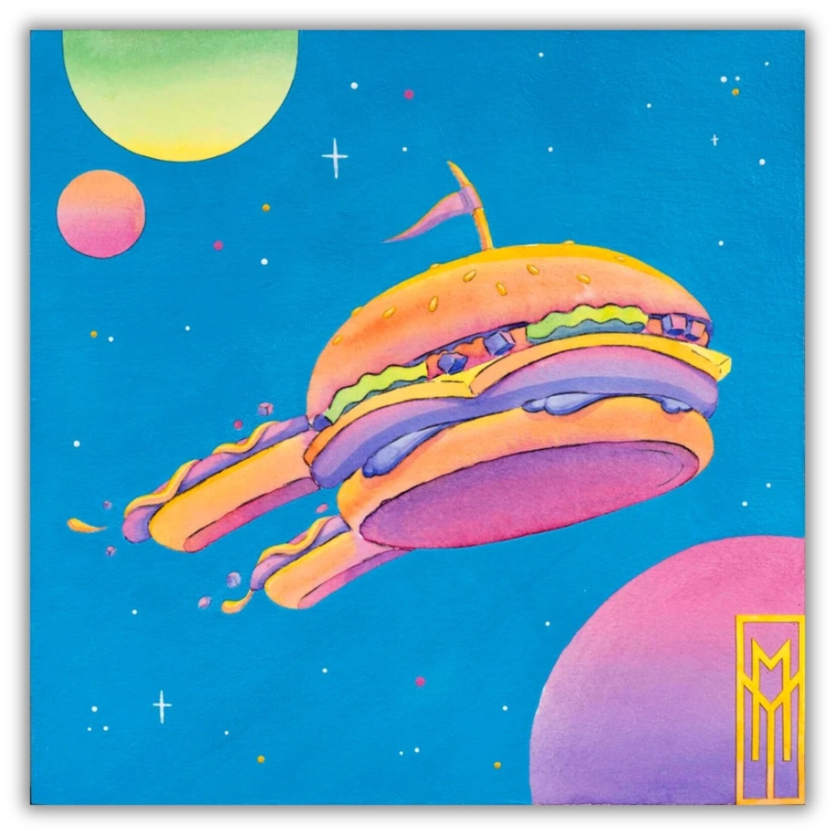 Rhys Meatyard Rhys Meatyard's "The USS Meaterprise" 8" x 8" Art Print