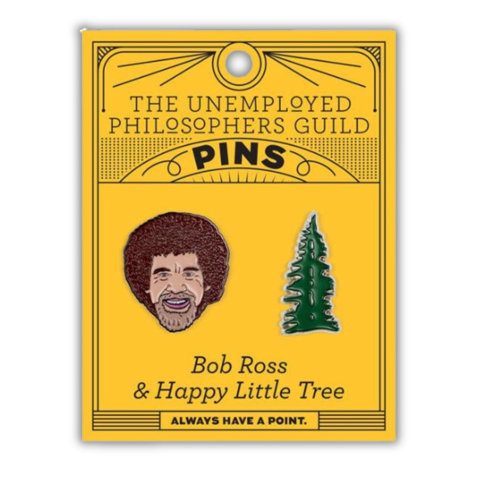 Bob Ross & Tree Pin Set (1.25")