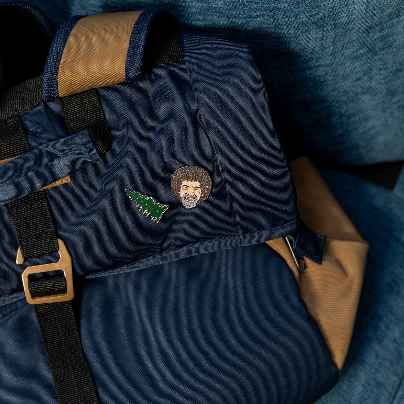Bob Ross & Tree Pin Set (1.25")