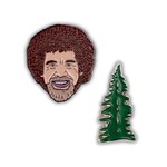 Bob Ross & Tree Pin Set (1.25")