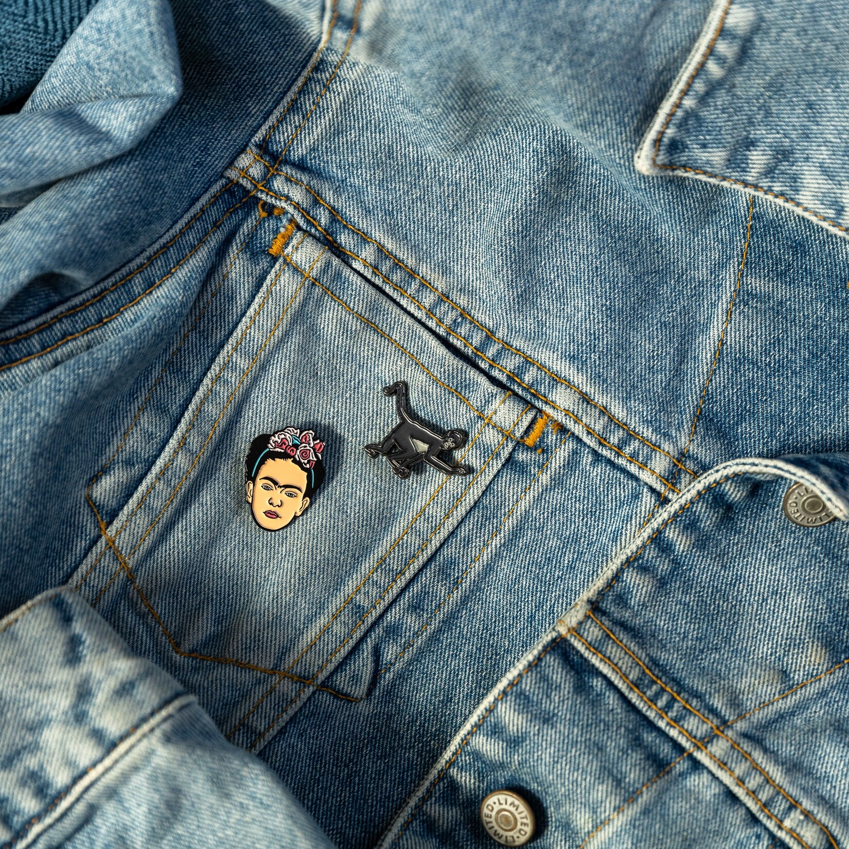 Frida & Monkey Pin Set (1.25")