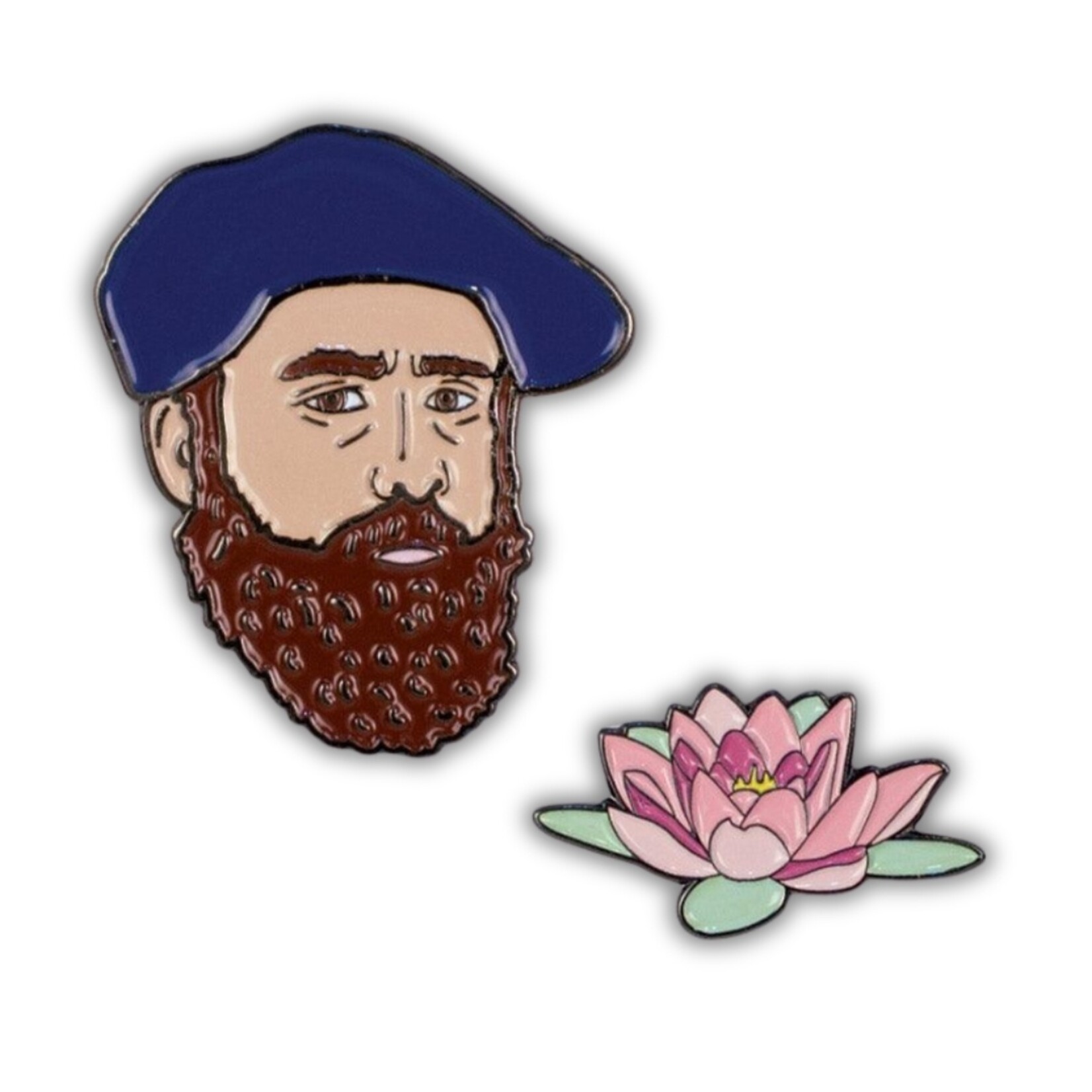 Monet & Water Lily Pin Set (1.25")
