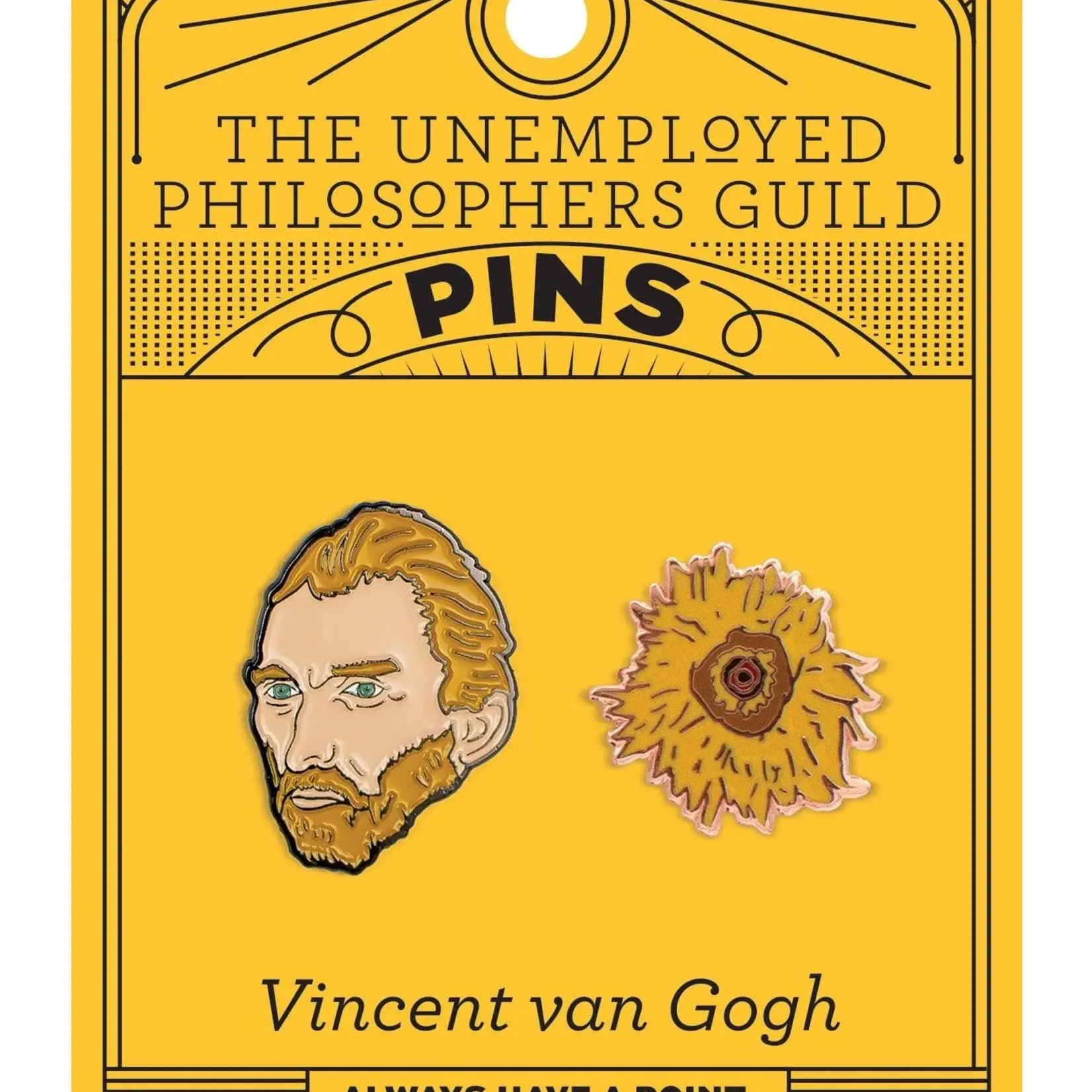 Van Gogh & Sunflower Pin Set (1.25")