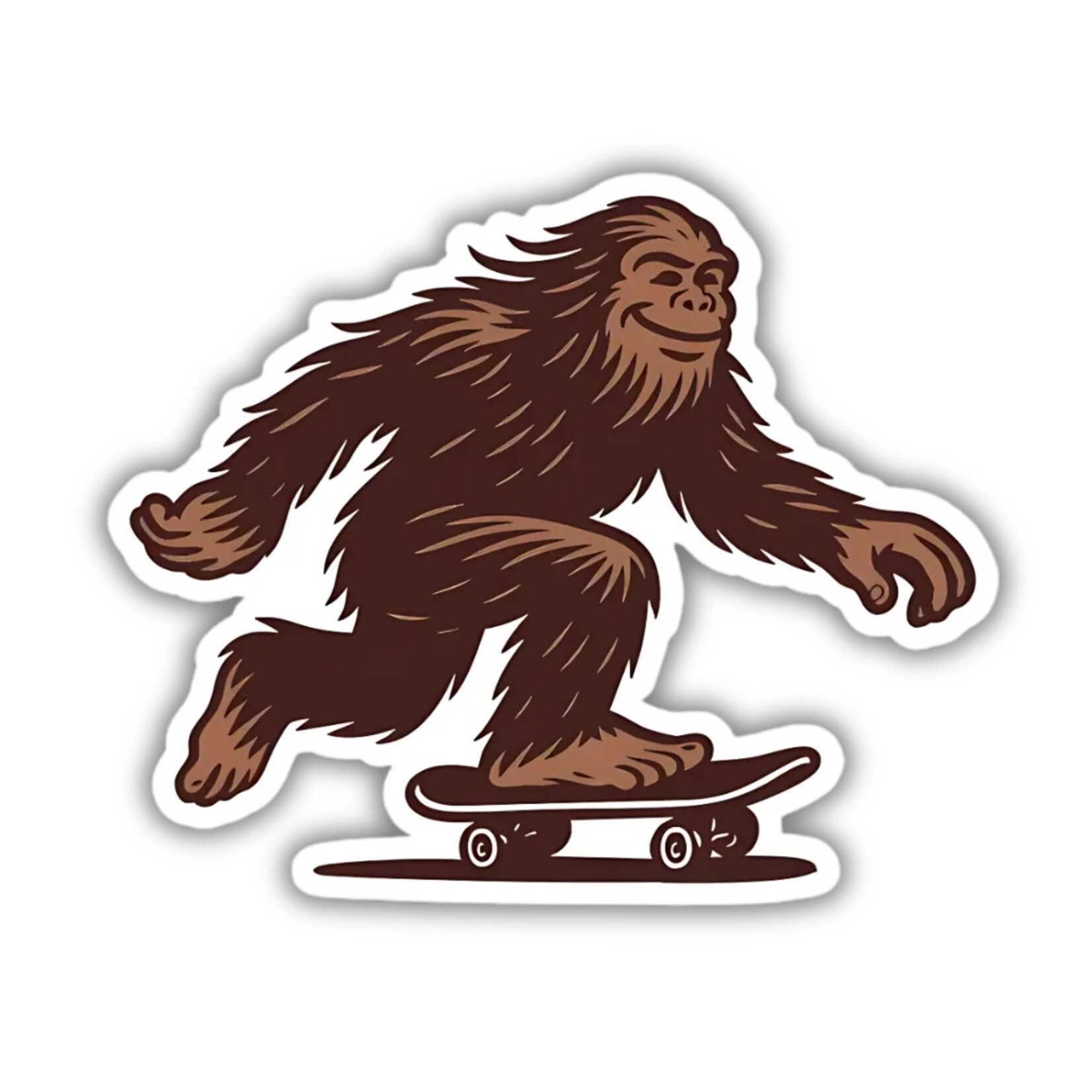 Later Skater Bigfoot Sticker (2")