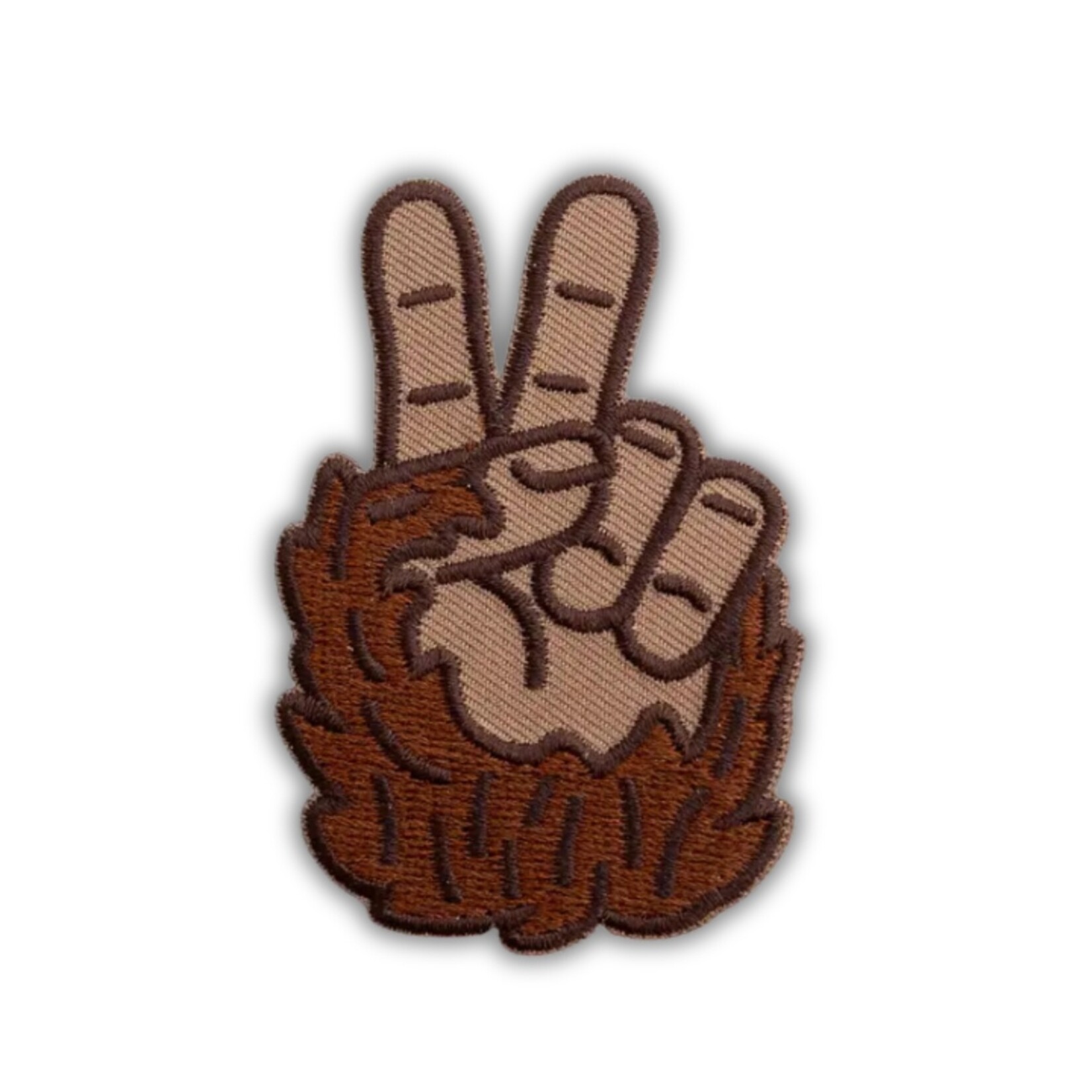 Bigfoot Peace Iron-on Patch (2")