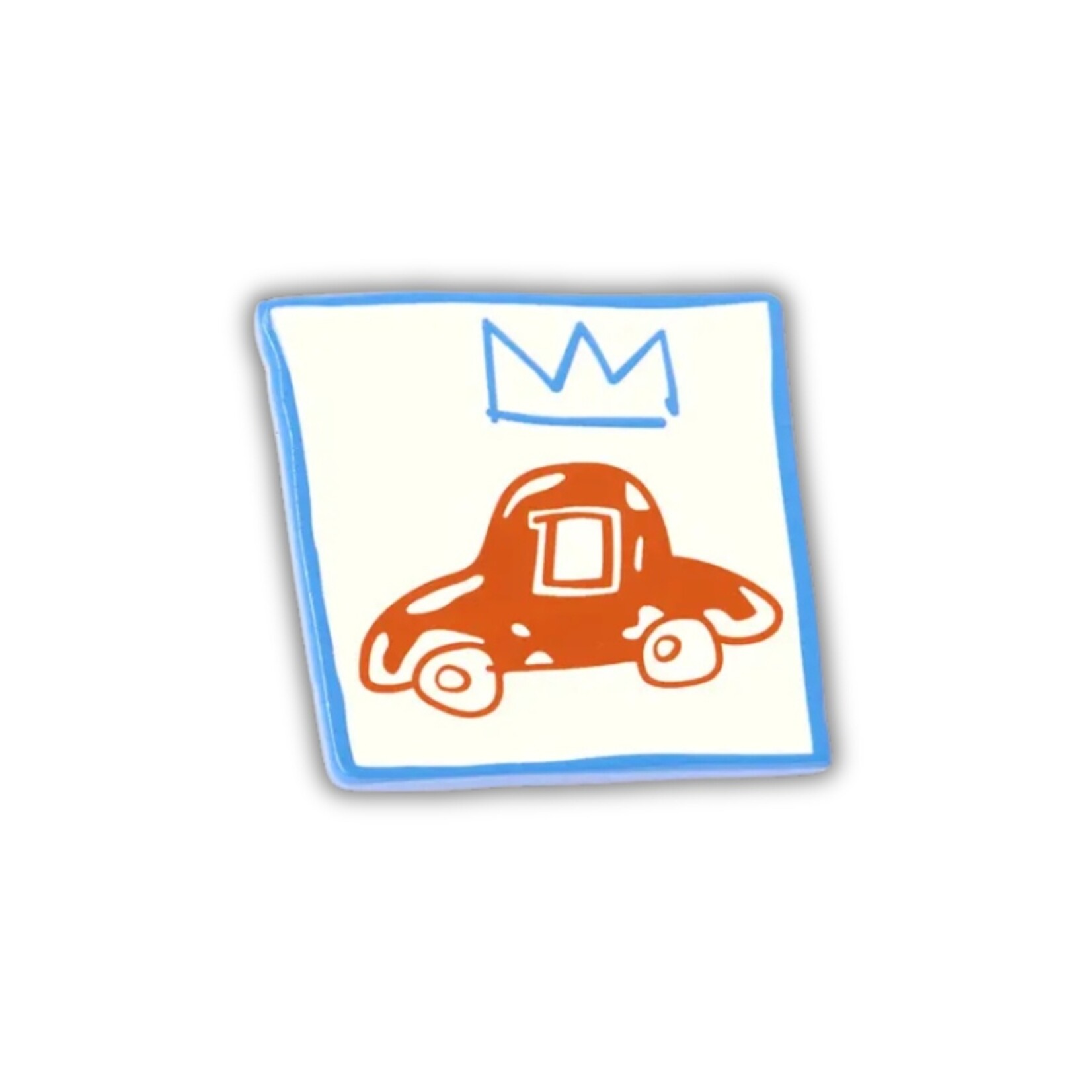 Basquiat Blue Car Pin