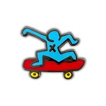 Keith Haring Skateboarder Pin