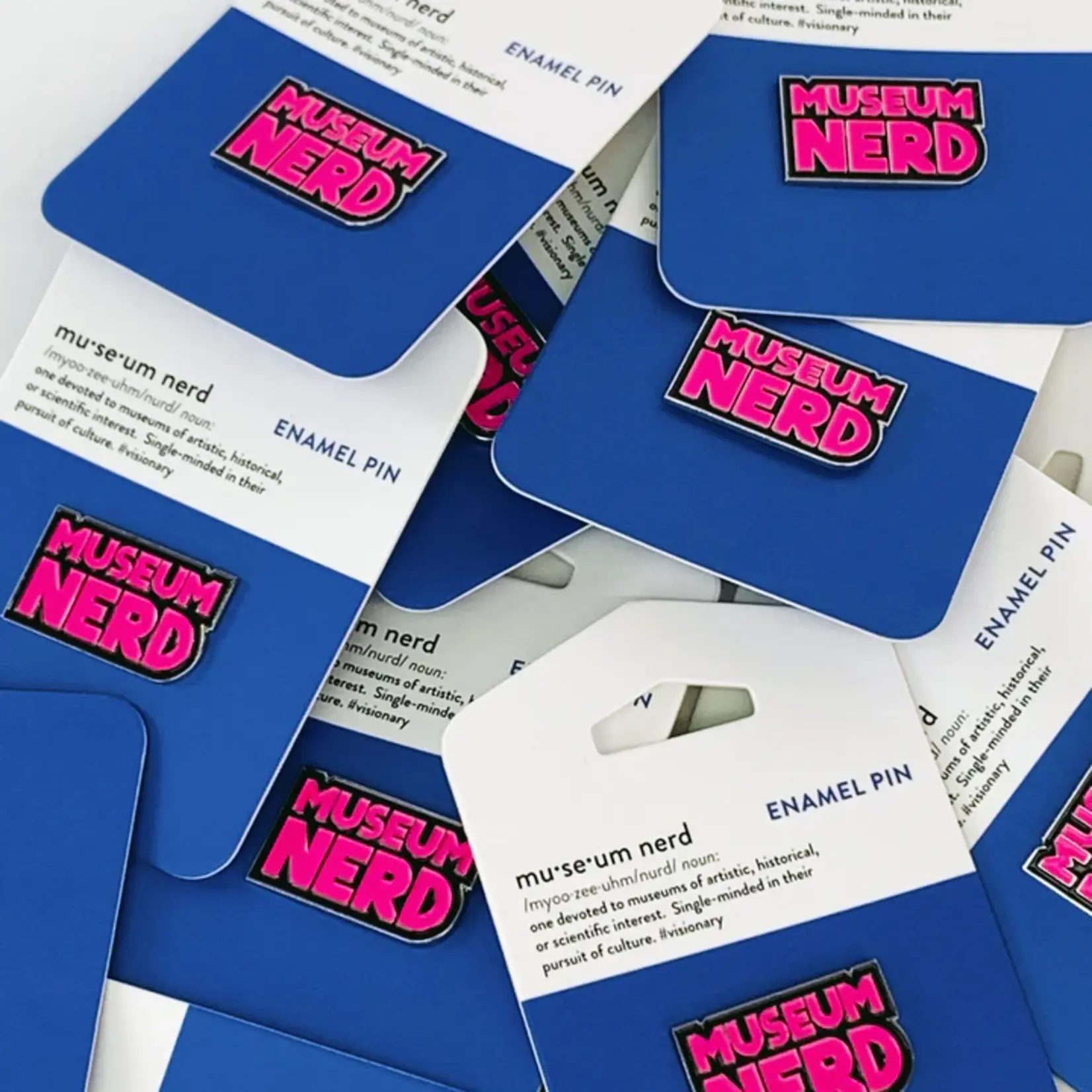 Museum Nerd Hot Pink Pin (1.25")