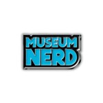 Museum Nerd Neon Blue Pin (1.25")