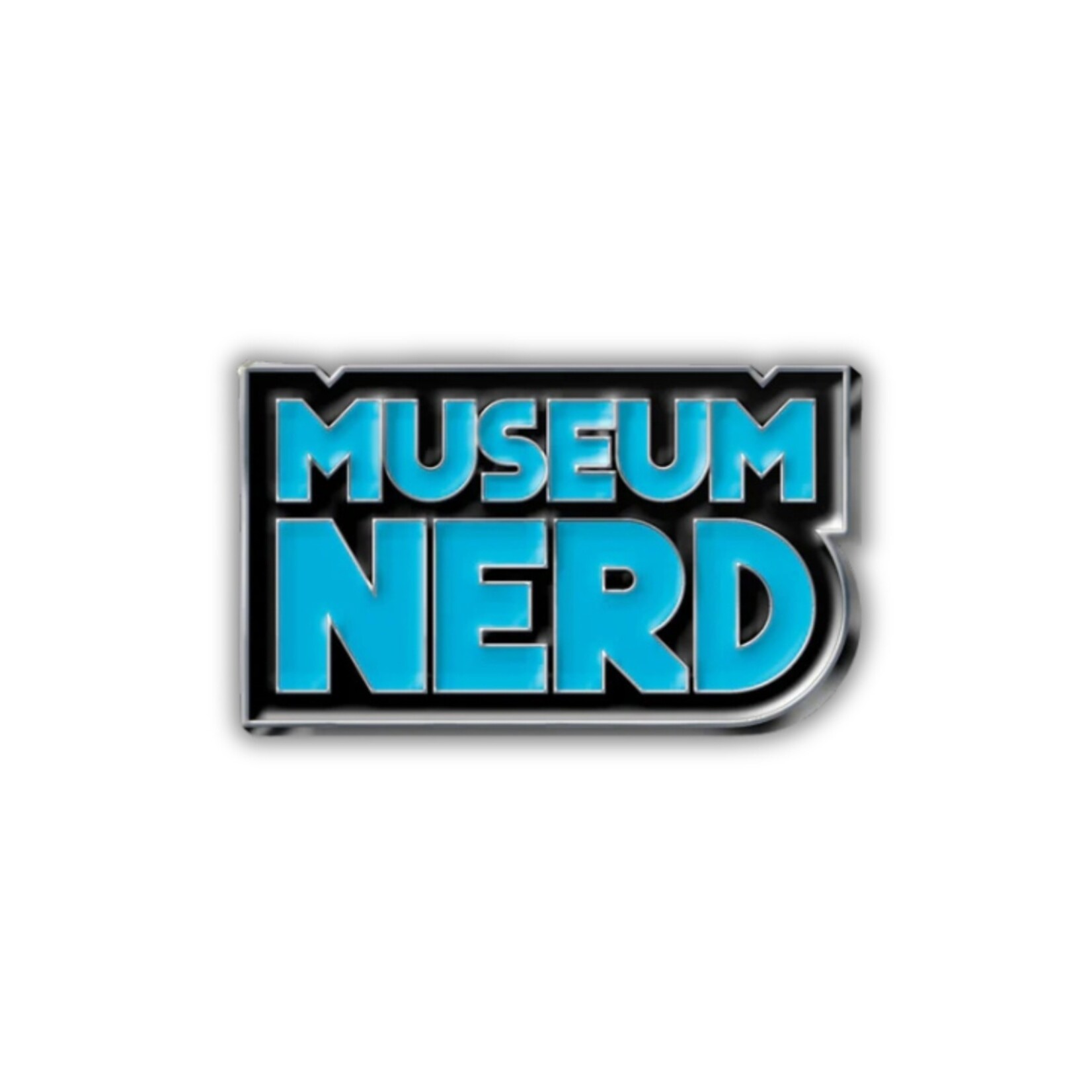 Museum Nerd Neon Blue Pin (1.25")