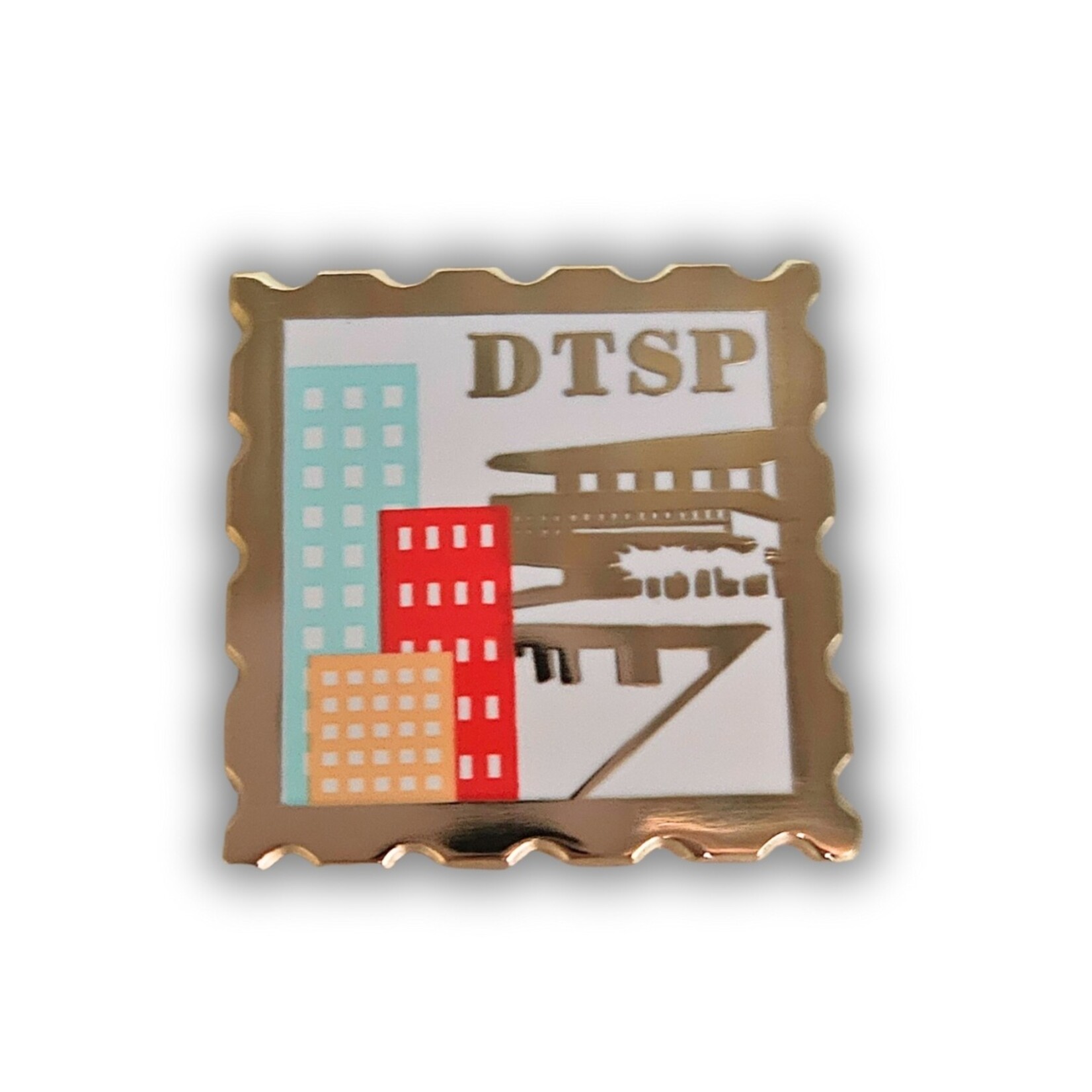 St. Pete Stamp Pin (1")