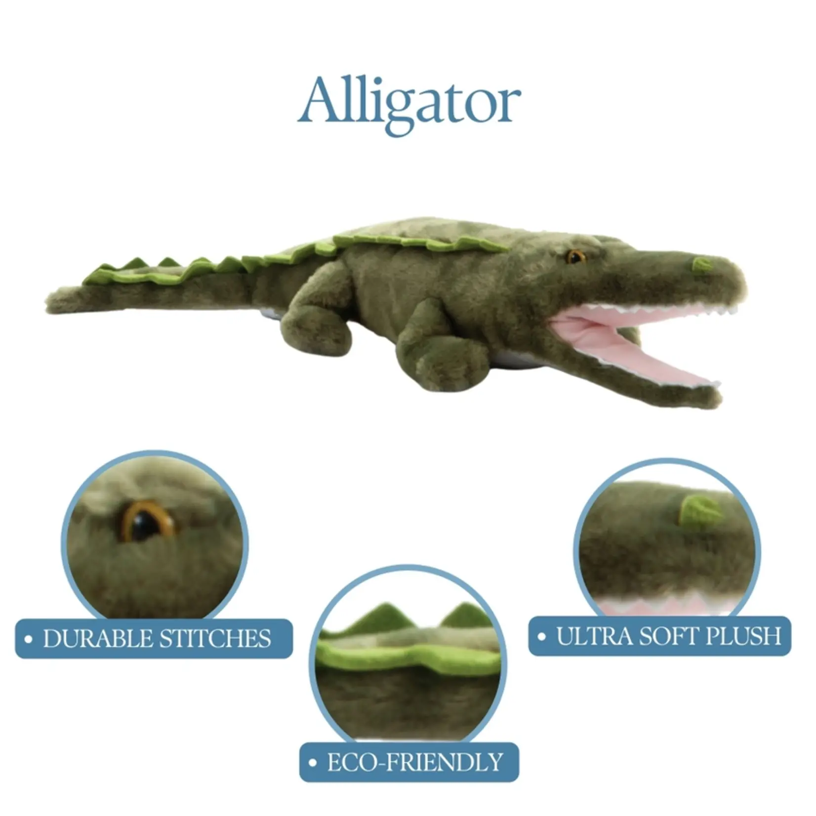 Green Alligator Plush (22")