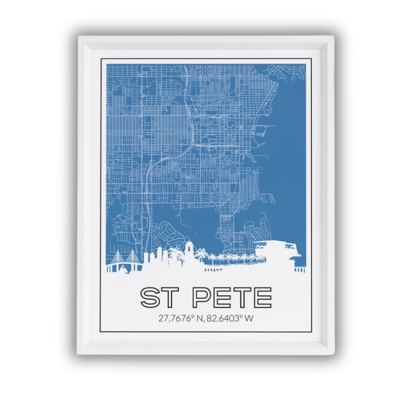 St. Pete FL Blue 5" x 7" Print