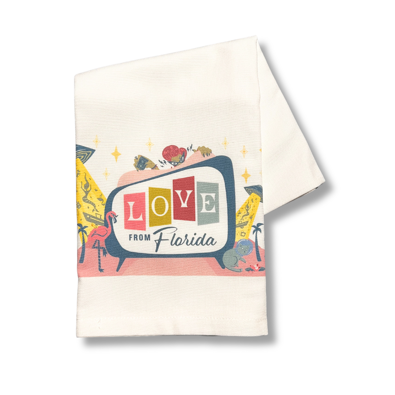 Ashley Cantero Love From Florida Tea Towel by Ashley Cantero