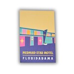 FloridaRAMA "Retro Mermaid Star Motel" Yellow Post Art
