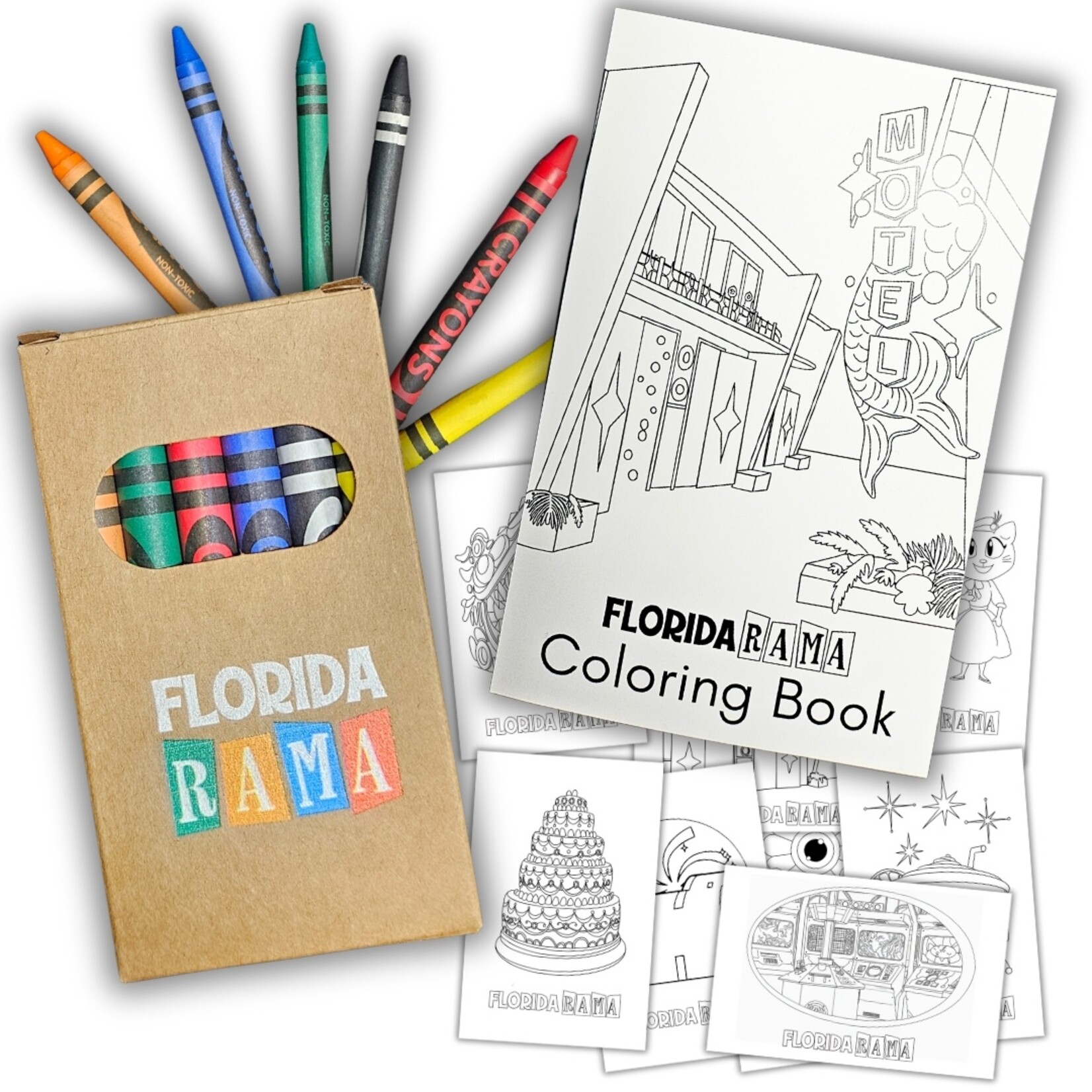 FloridaRAMA FloridaRAMA Kid's Craft Set (Coloring Book and Crayons)