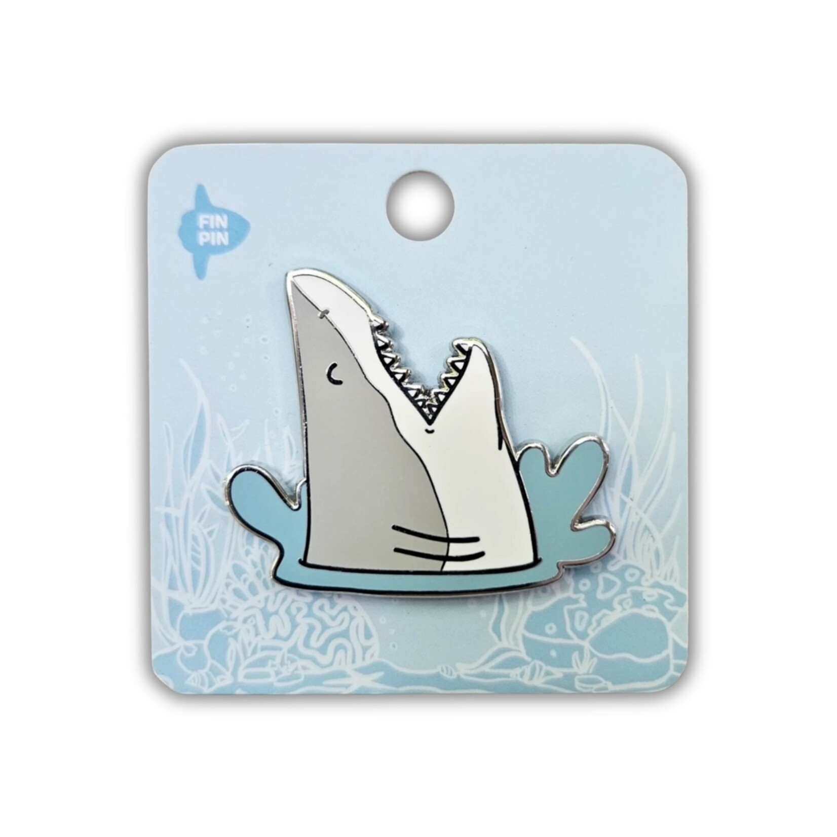 Great White Shark Breach Pin (1.5")