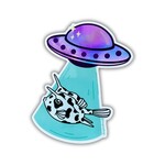 Cowfish Abduction Sticker (3")