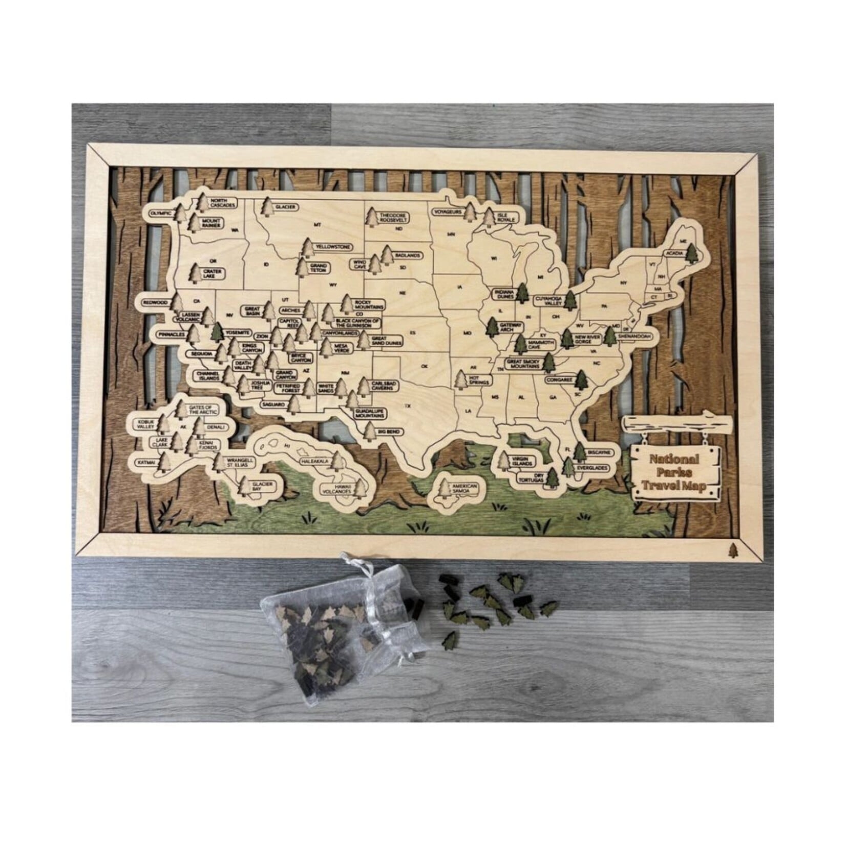 Jazzy Willow Designs Jazzy Willow Designs - National Parks Map - United States