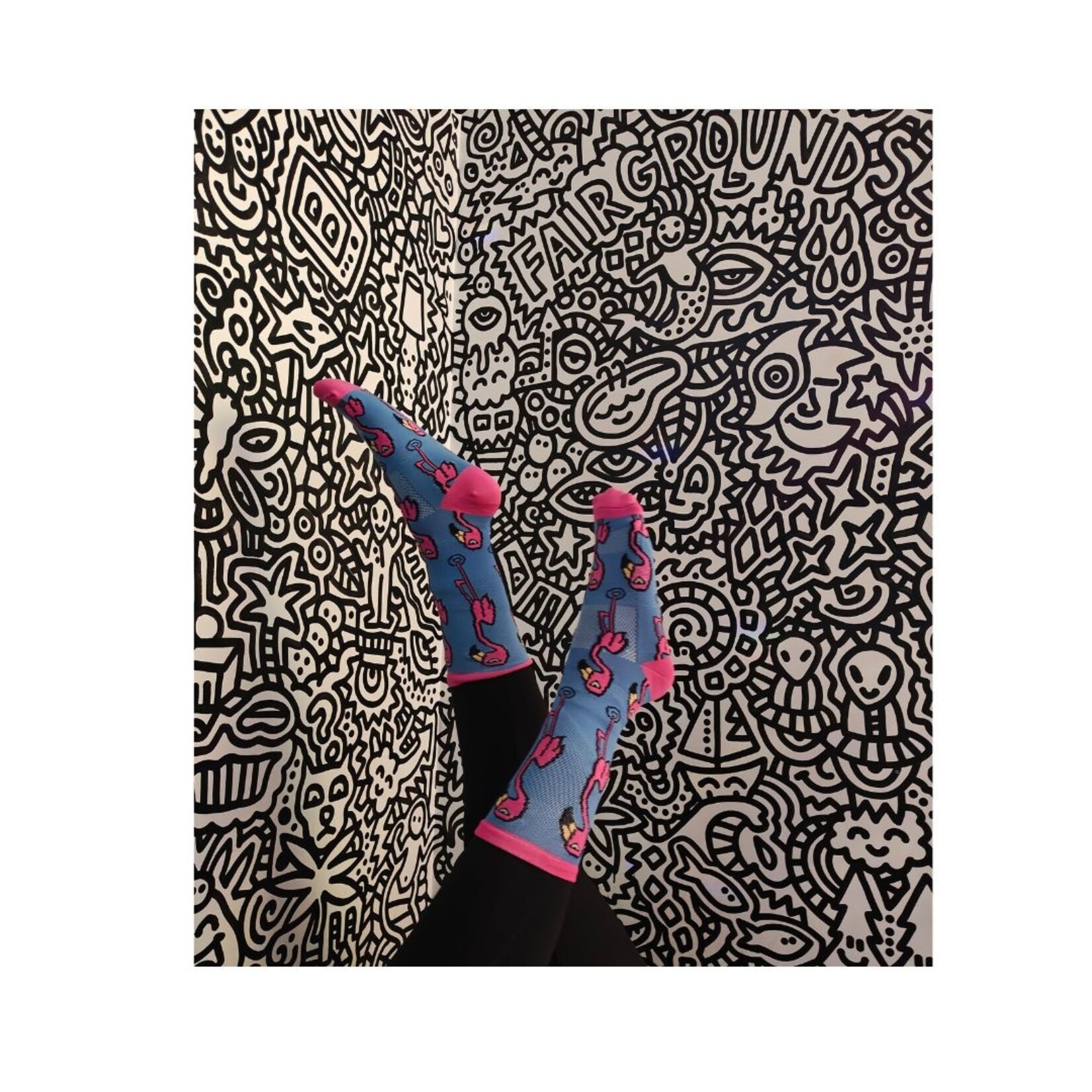 Chad Mize Flamingo Socks by Chad Mize