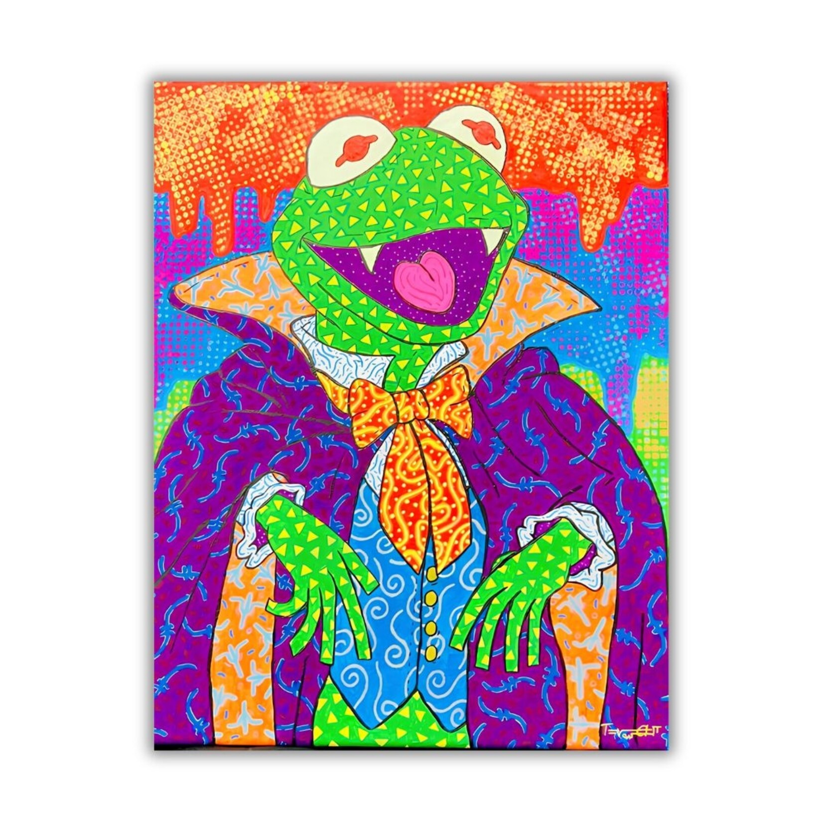 Tim Von Cloedt Tim Von Cloedt - Original Painting - Kermit Vampire