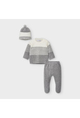 Mayoral Knit Pant/Sweater/Hat Set (1-2M)