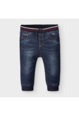 Mayoral Dark Denim Joggers with Tie