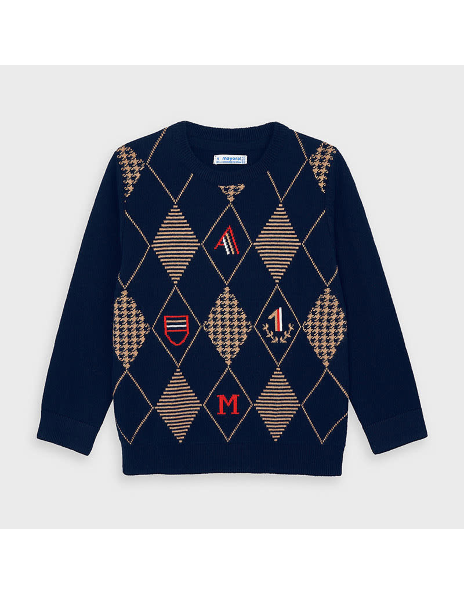 Mayoral Navy Diamond Sweater (size 8)