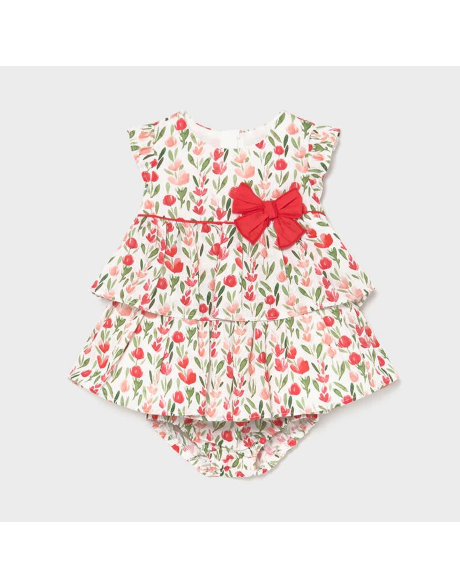 Mayoral Printed Dress in Red Floral (4-6M)